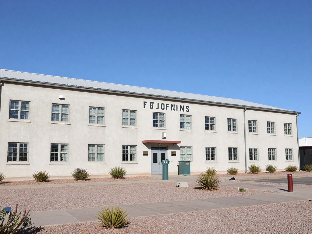 Exterior view of the ASPC-Lewis prison in Buckeye, Arizona.