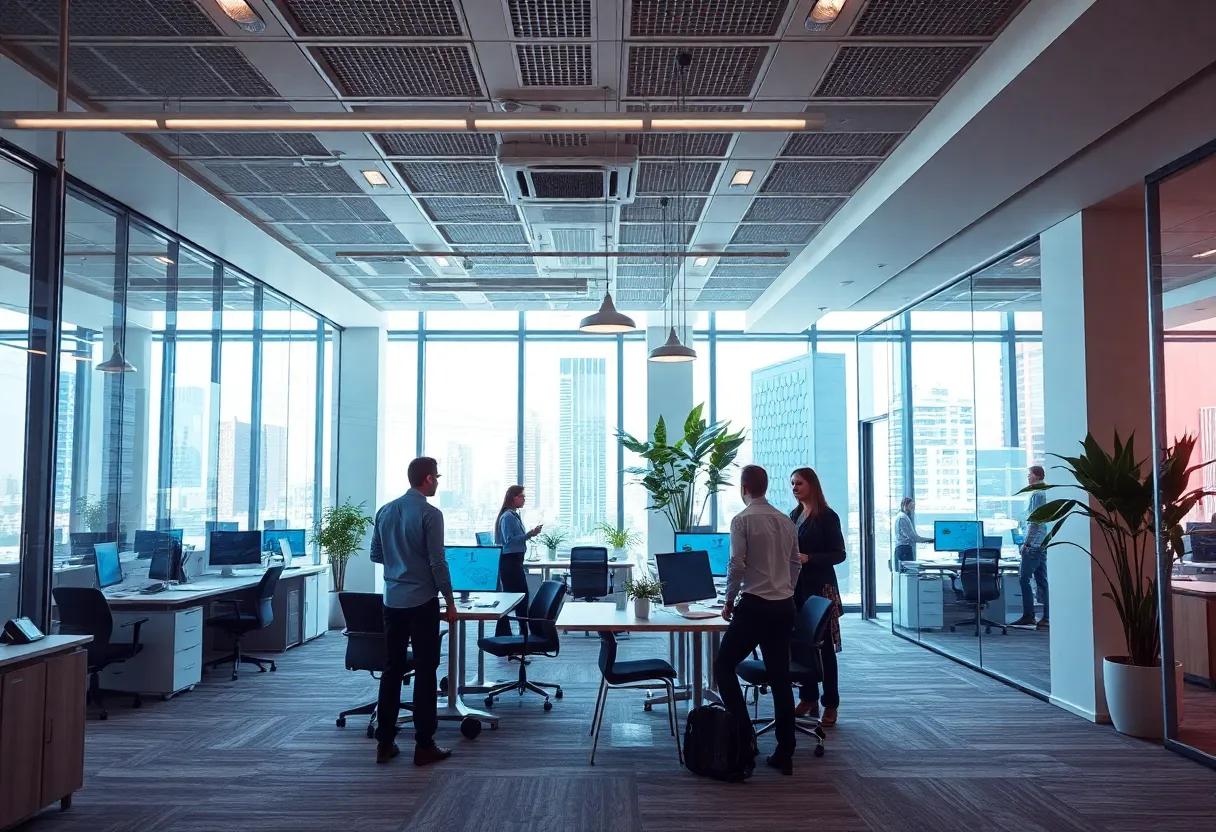 Business professionals collaborating in a modern office in Phoenix