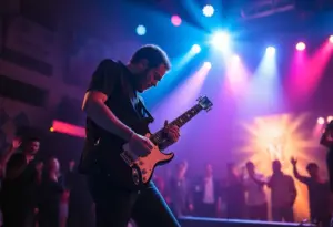 Carvin Jones performing at the concert