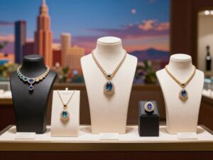 Display of Cate & Chloe jewelry showcasing affordable luxury pieces