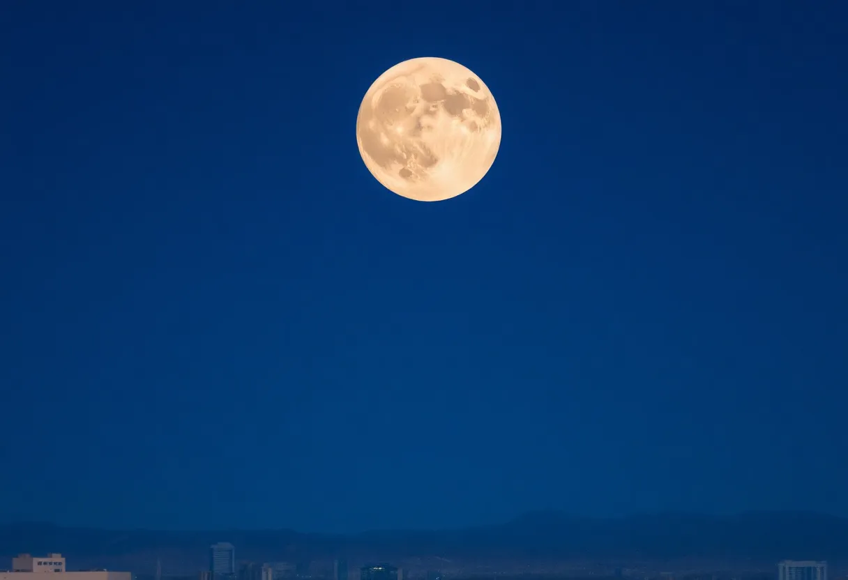 The final supermoon, Cold Moon, illuminating the night sky over Phoenix