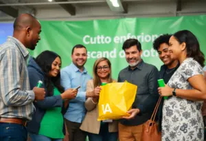 People donating to charity, symbolizing community support and philanthropy.