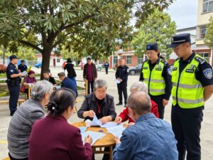 Residents participating in community activities for public safety