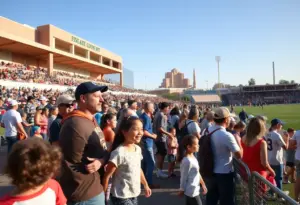 Community gathering in Phoenix with sports and outdoor activities