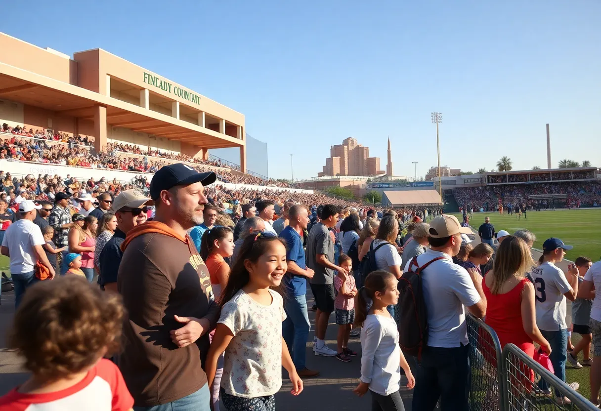 Community gathering in Phoenix with sports and outdoor activities