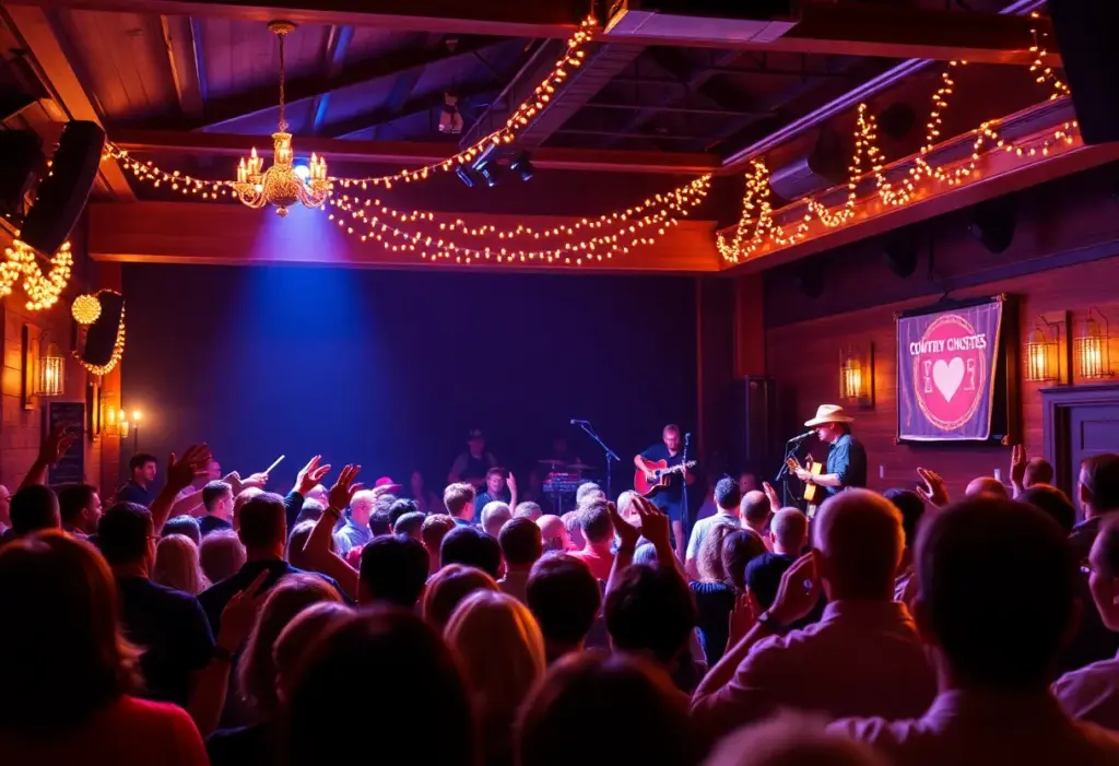Audience enjoying a country music tribute concert at Celebrity Theatre