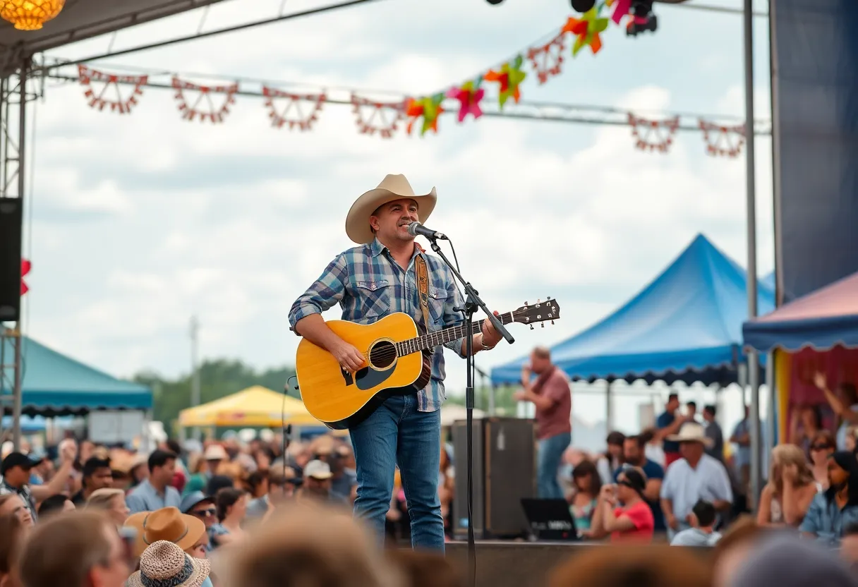 Dallas Moore performing live at the Arizona State Fairgrounds