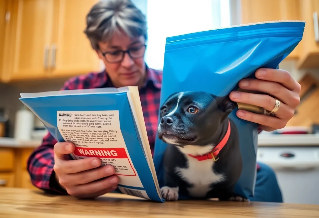 Bonnihill Farms BeefiBowls Beef Recipe with recall notice in a kitchen