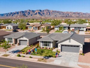 New homes in Estrella community in Goodyear, Arizona
