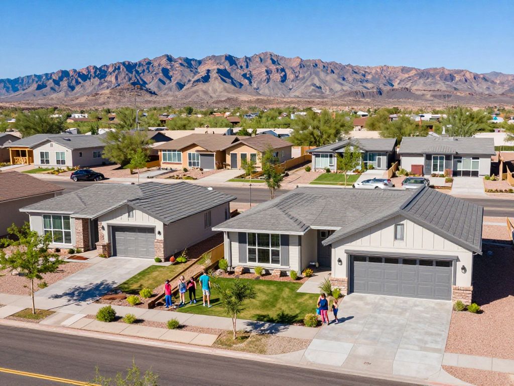 New homes in Estrella community in Goodyear, Arizona