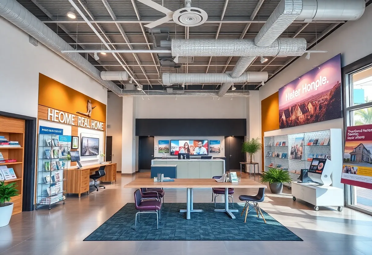 Interior of a modern flat fee real estate office in Phoenix