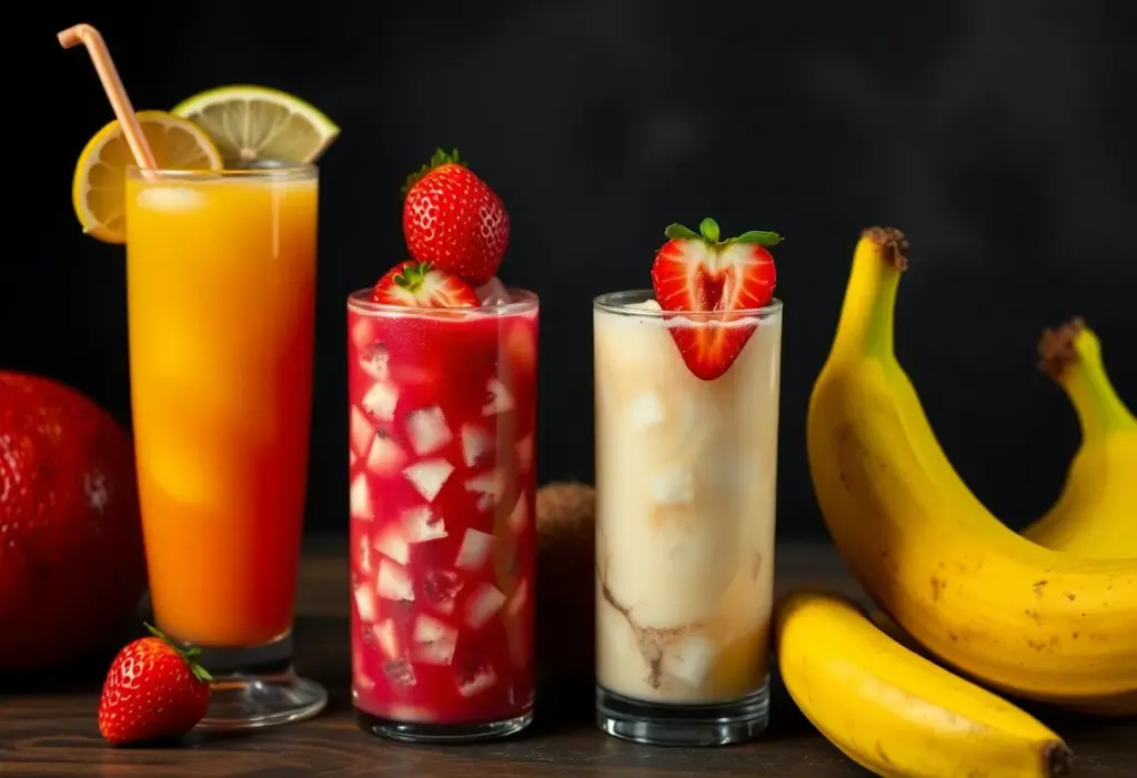 Collage of fruit flavors representing flavored cocaine.