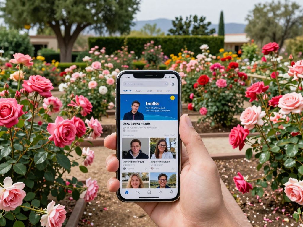 Beautiful rose garden showcasing vibrant roses in Mesa.