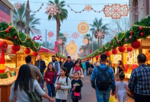 Families enjoying holiday festivities in Phoenix AZ