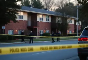 Police investigating a crime scene at an apartment complex in Ahwatukee