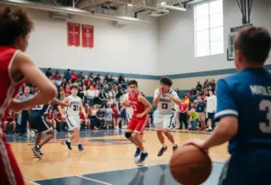 High school basketball game between Horizon Honors Eagles and Scottsdale Preparatory Academy Spartans