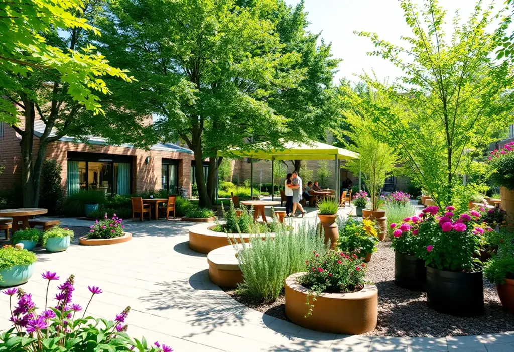 View of the newly renovated McCauslin-Smith Gardens at the University of Arizona.