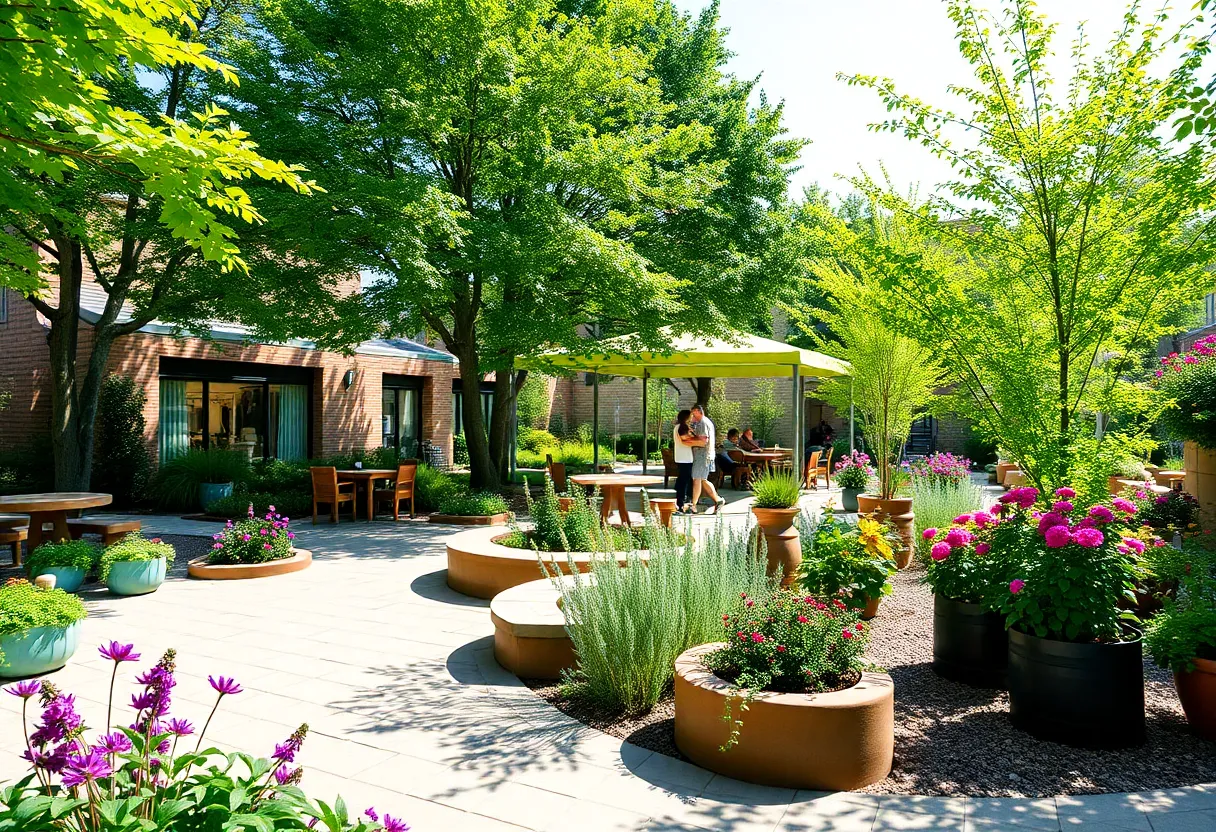 View of the newly renovated McCauslin-Smith Gardens at the University of Arizona.