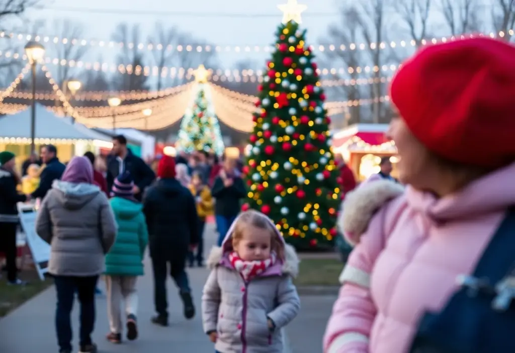 Families enjoying the MerryCopa Holiday Festival at Copper Sky Regional Park