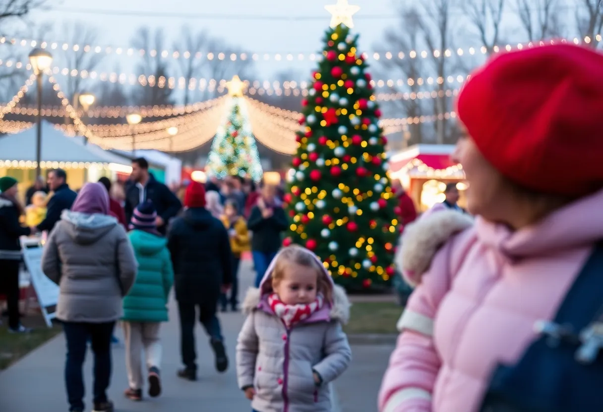 Families enjoying the MerryCopa Holiday Festival at Copper Sky Regional Park