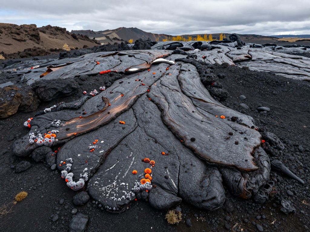 Fresh lava in Iceland with emerging microbial communities
