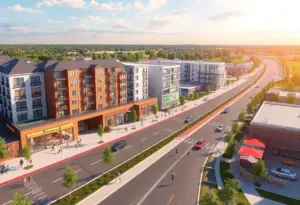 Rendering of a mixed-use center in Scottsdale, Arizona.