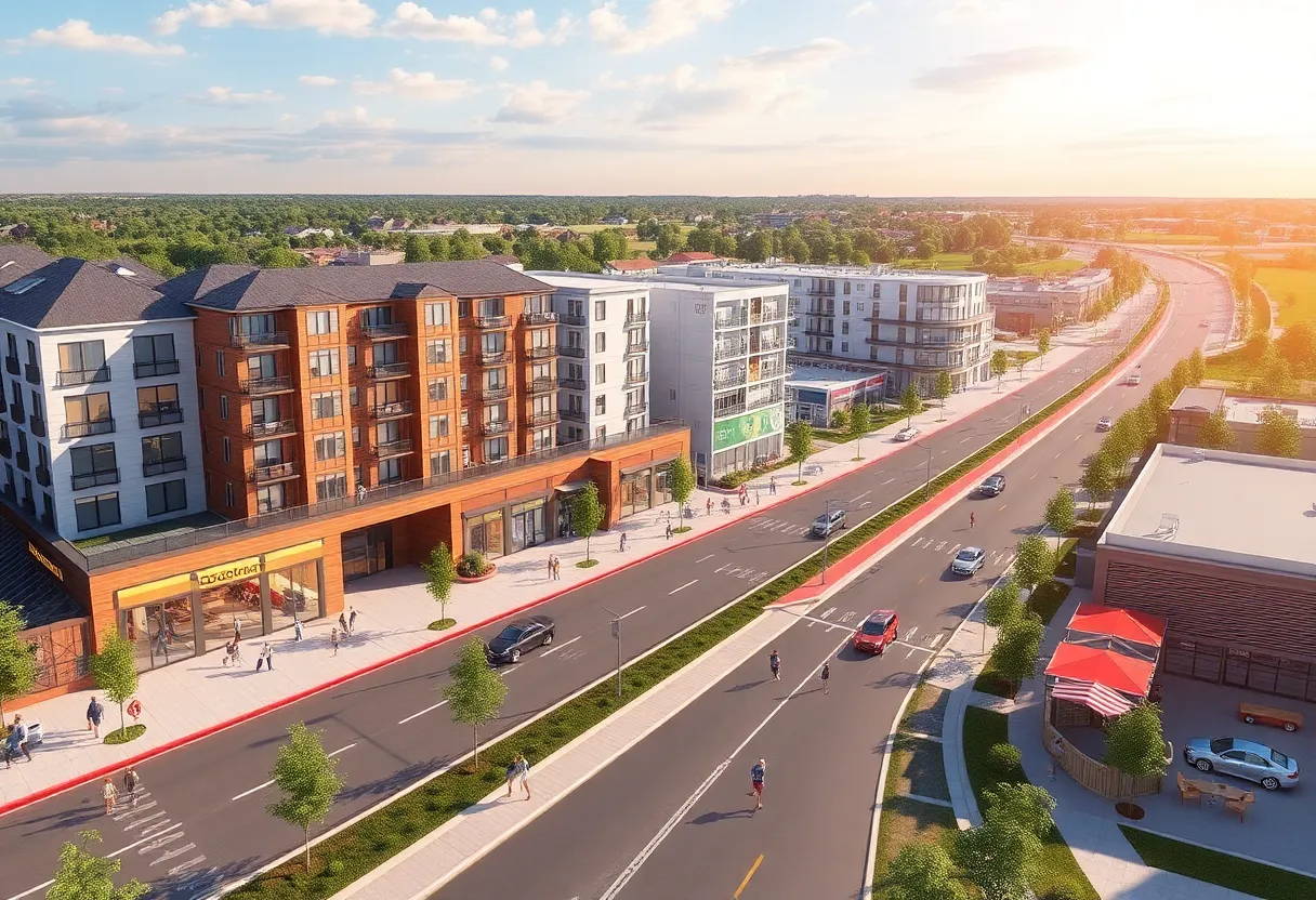 Rendering of a mixed-use center in Scottsdale, Arizona.