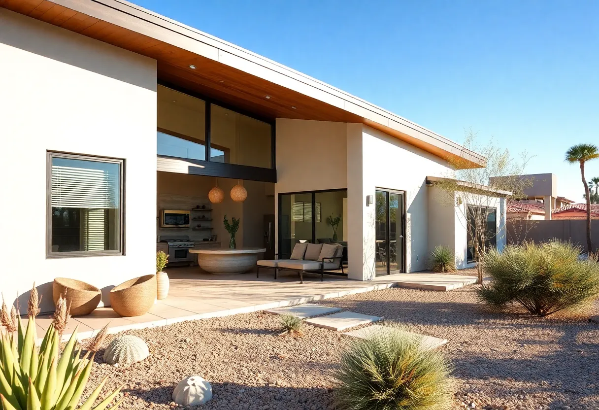 Stylish home showcasing energy efficiency features in Phoenix, AZ.