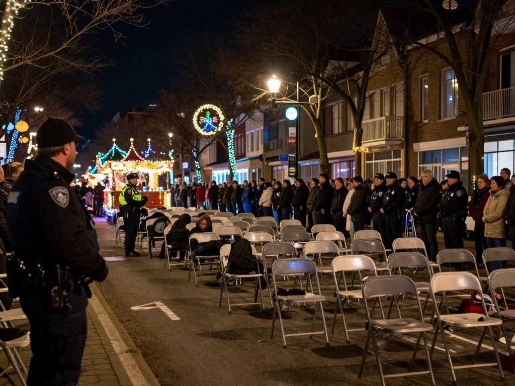 Scene of the Navajo Nation Christmas parade after the tragic incident.