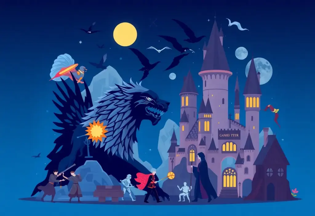 Illustration of Netflix and Warner Bros. Discovery merger