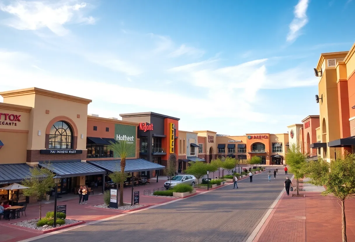 Rendering of the new retail development in Surprise, Arizona