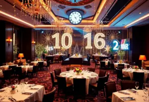 Guests enjoying the New Year's Eve celebration at Global Ambassador Hotel