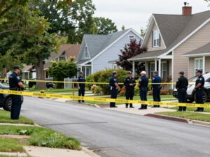 Police investigating a shooting scene in North Phoenix