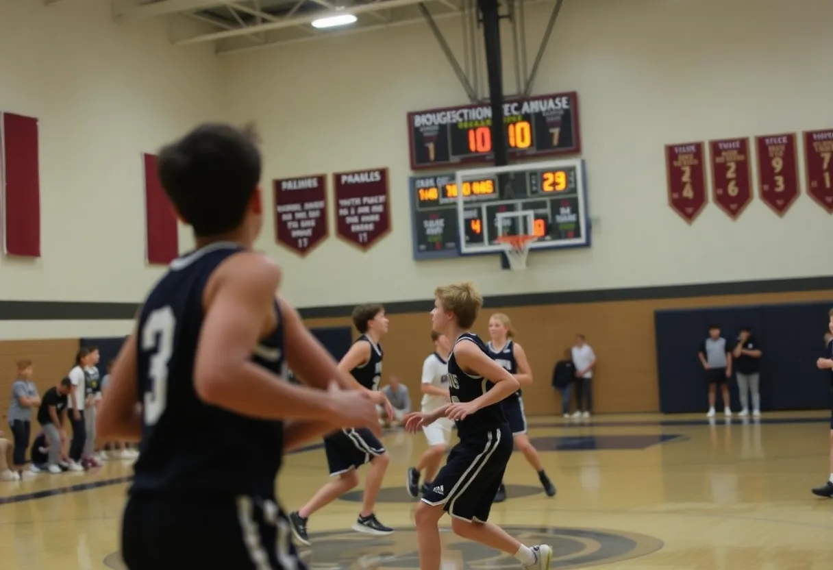 North Phoenix Preparatory Academy boys basketball game in action