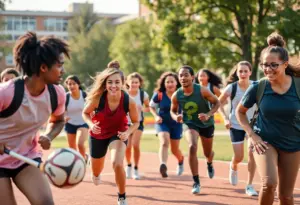 Diverse student-athletes participating in various sports activities at the University of Arizona.