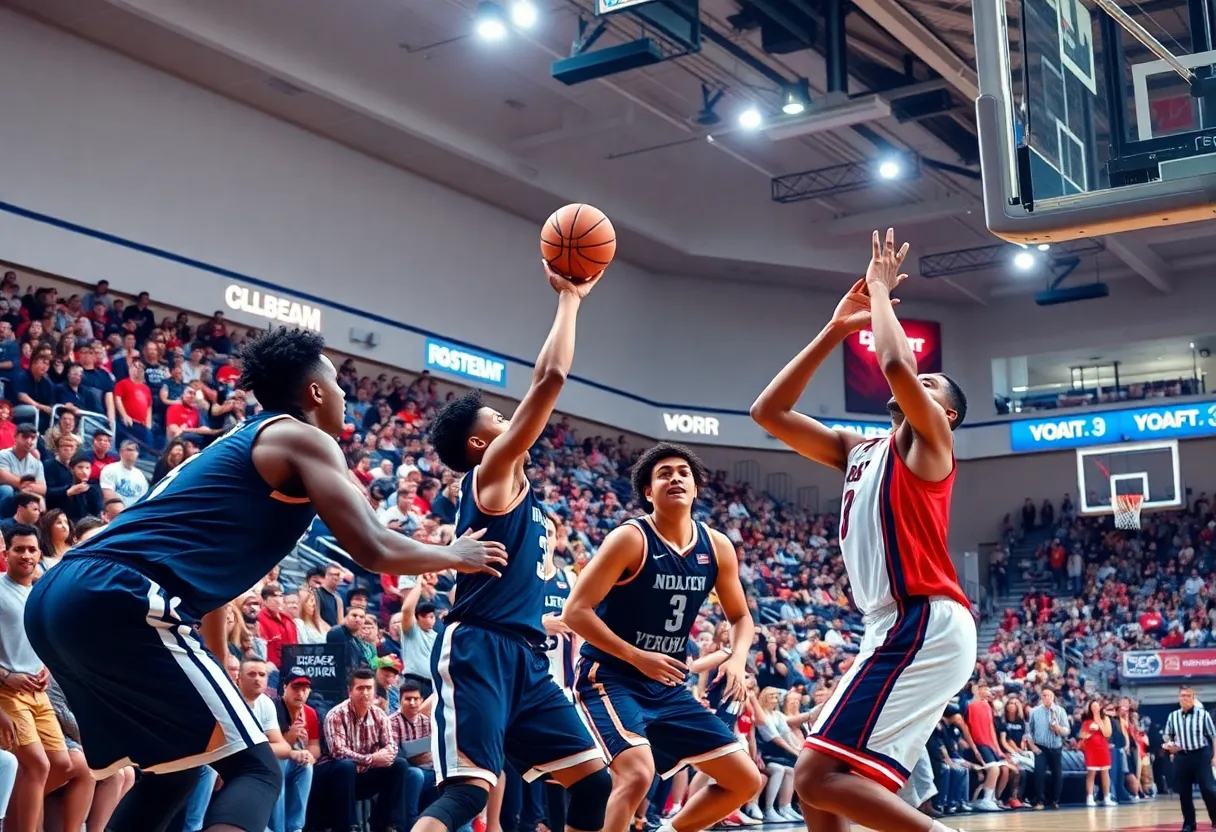 Oklahoma basketball team in action against Arizona State