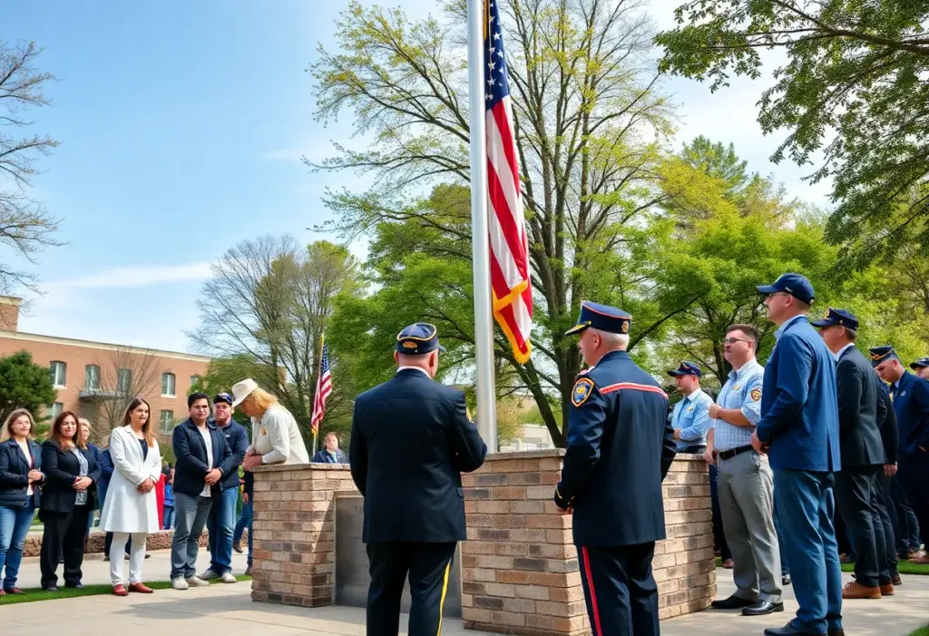 Ceremony at the USS Arizona Mall Memorial honoring Pearl Harbor victims