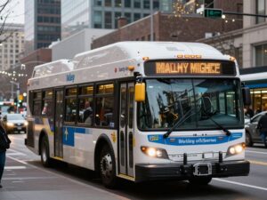 Valley Metro bus in Phoenix on Christmas morning