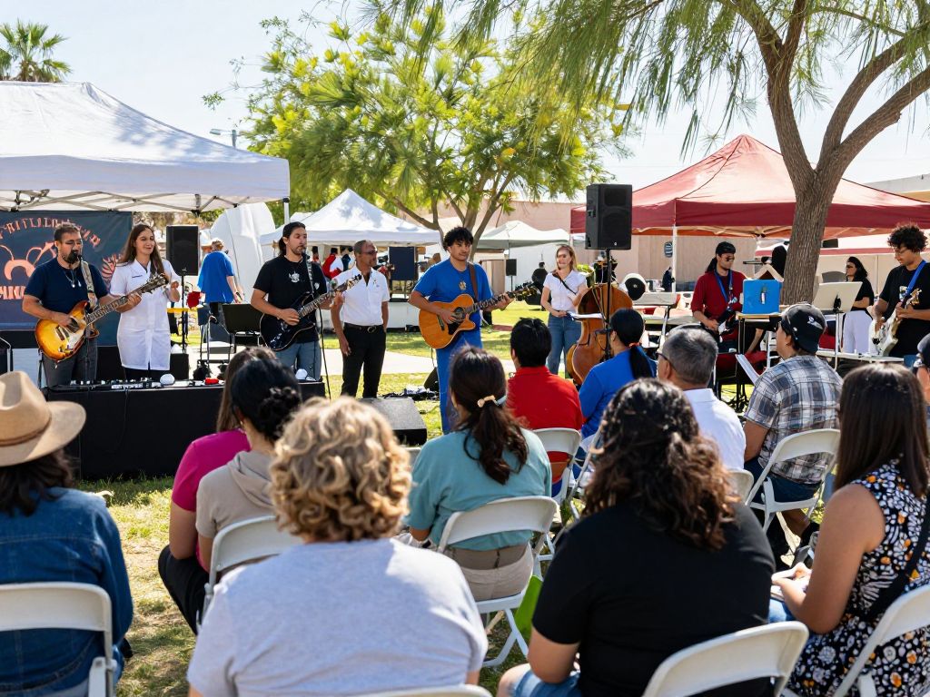 Crowd enjoying a cultural event in Phoenix
