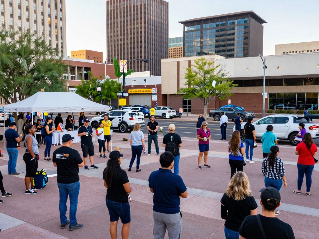 A community gathering in Phoenix, Arizona, showcasing local engagement and initiatives.