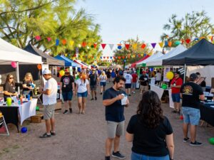 A lively gathering of people at a local event in Phoenix
