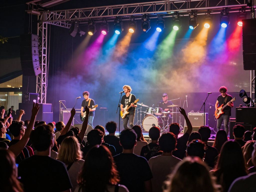 Audience enjoying the Avenged Sevenfold and Good Charlotte concert in Phoenix