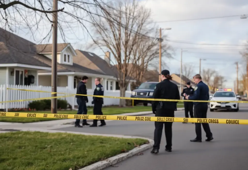 Police investigating a crime scene in Phoenix