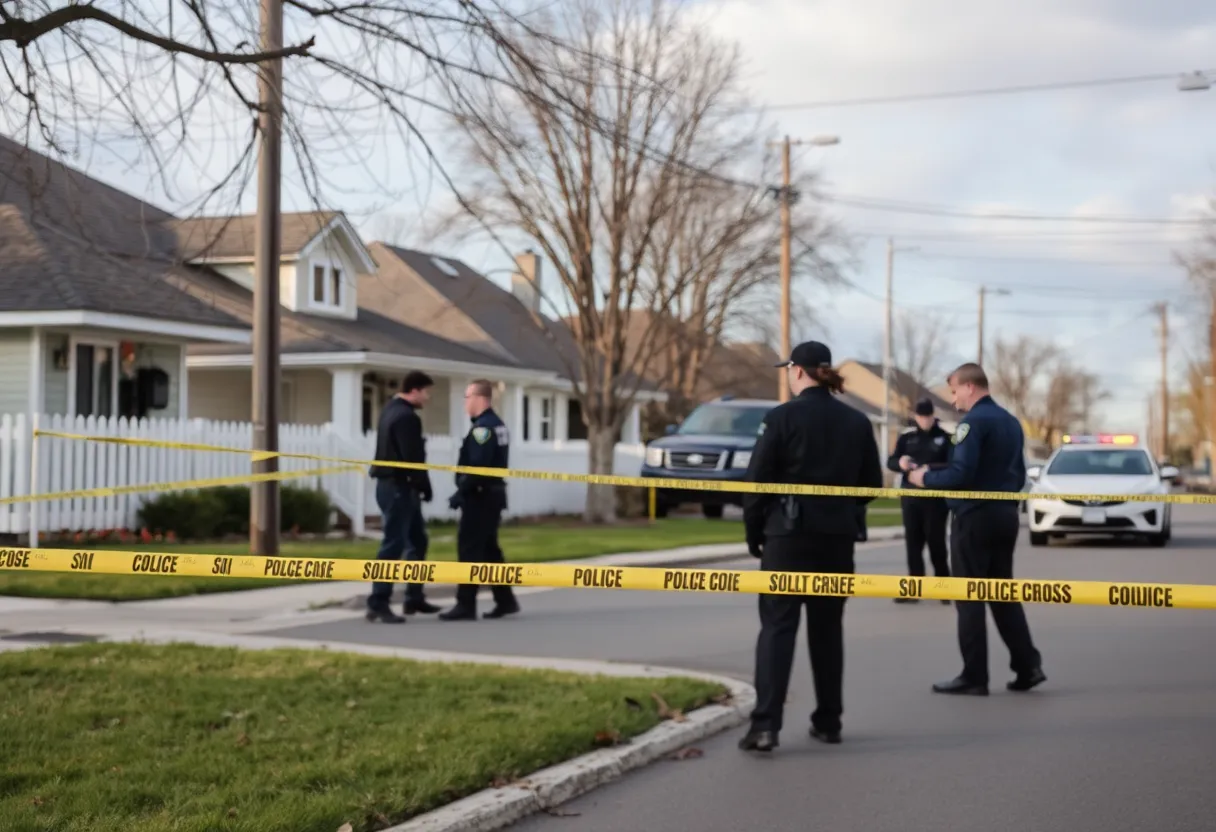 Police investigating a crime scene in Phoenix
