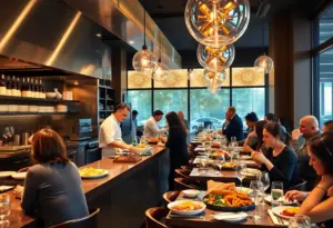 A dining scene in Phoenix with chefs and patrons