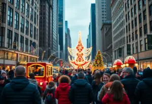 Families enjoying the APS Electric Light Parade in Phoenix