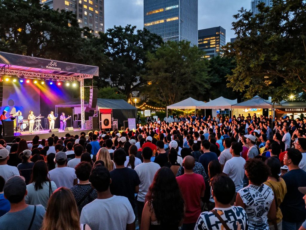 Crowd enjoying a live music concert in Phoenix