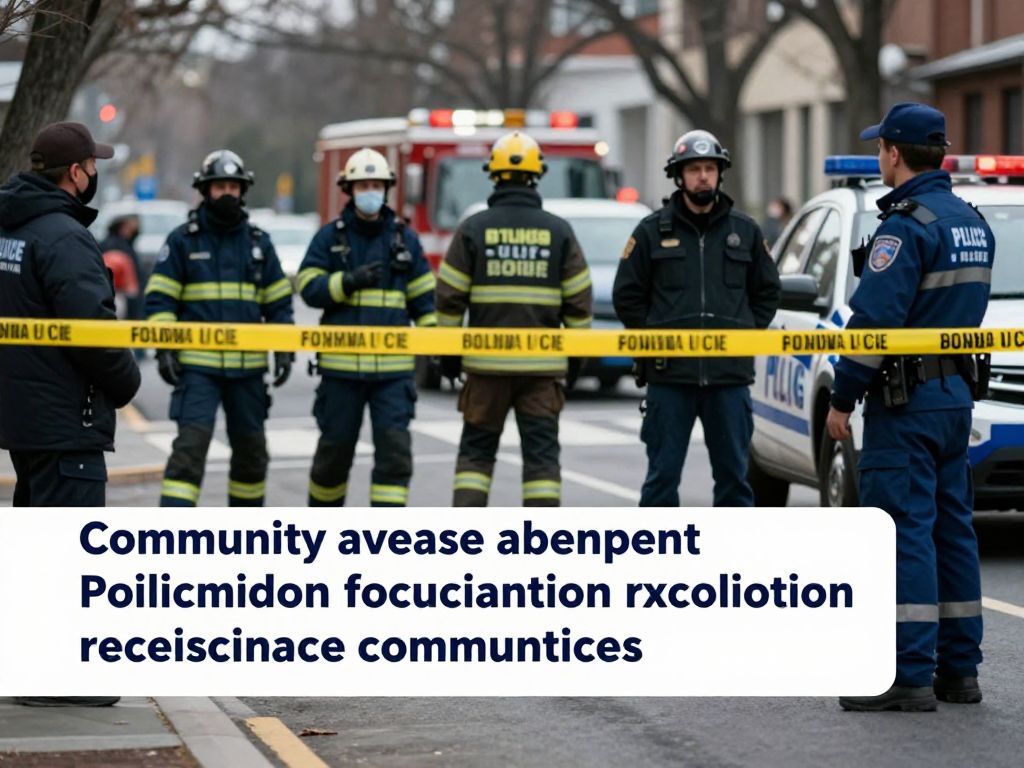 Police investigation scene marking a tragic event in a city