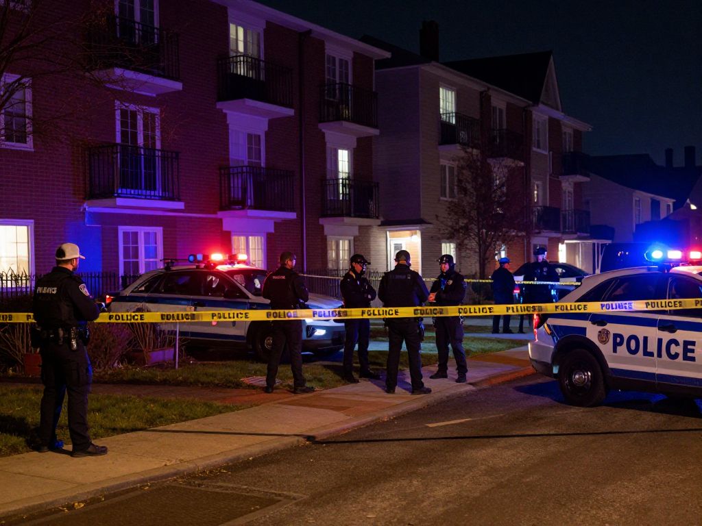 Police scene at an apartment complex in Phoenix