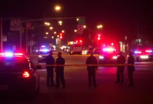 Police investigating a shooting scene in central Phoenix